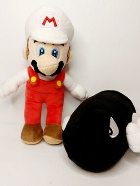 Nintendo Super Mario Plush & Bullet Bill Plush Set 8" Official Licensed